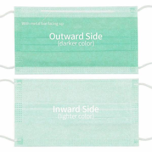 Eco Friendly Earloop Fiberglass Free Disposable Medical Face Mask