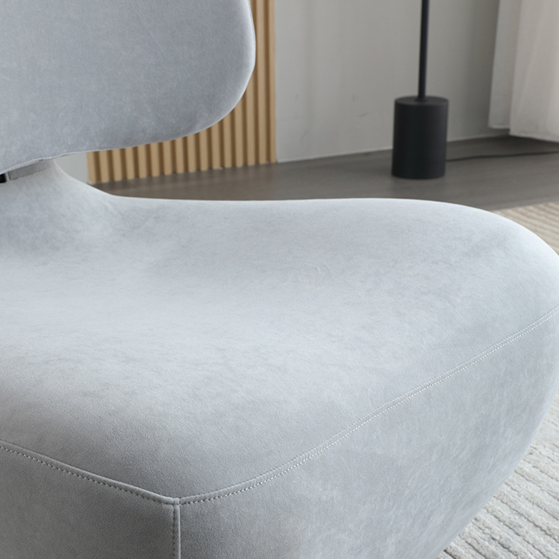 Modern Single Sofa Chair Rebonded Foam Armless Lounge Indoor Stool for Home Hotel Villa Leisure Accent Fabric Chair for Bedroom