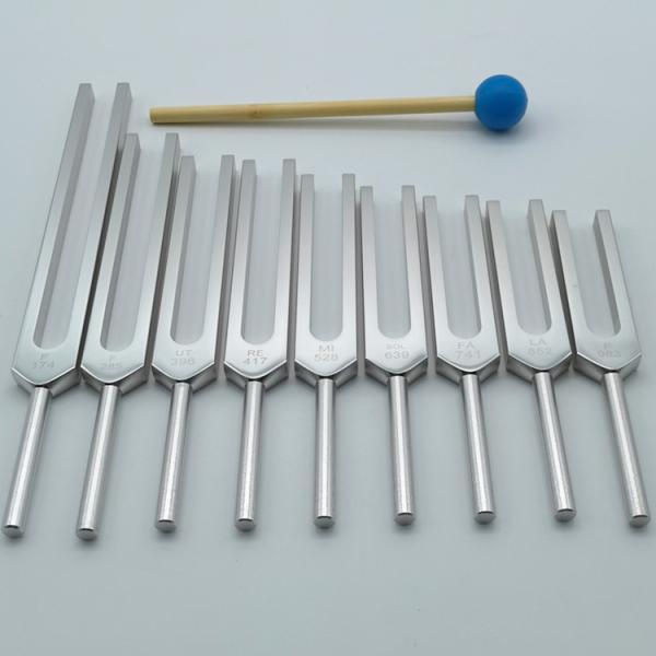 Aluminum Alloy Material 9 Pcs Tuning Forks for Sound and Solfeggio Healing Therapy