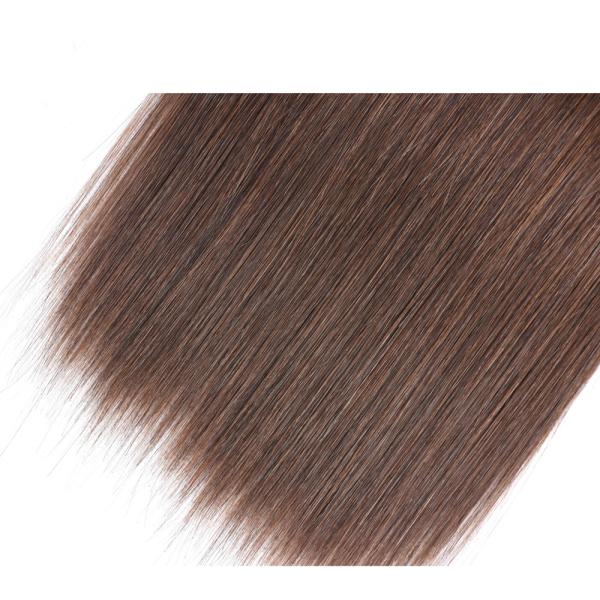 Brown Color Ombre Human Hair Extensions / Straight Hair Weave With 4X4 Closure