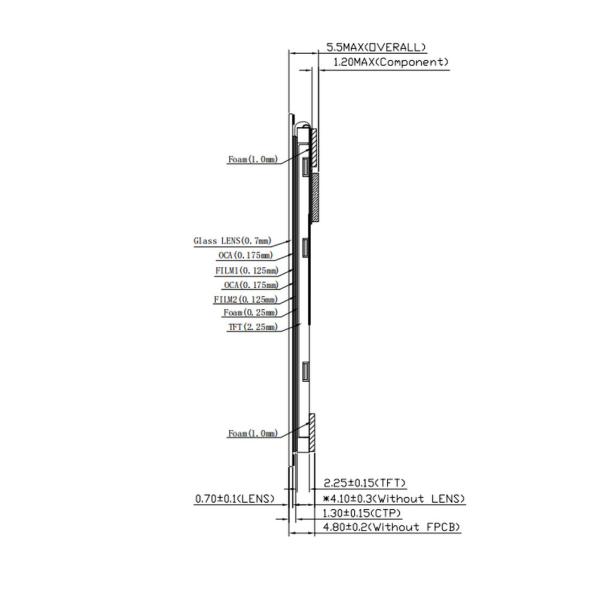 240*320 Pixles 2.4 Inch LCD Display All Viewing Angle With I2C TP