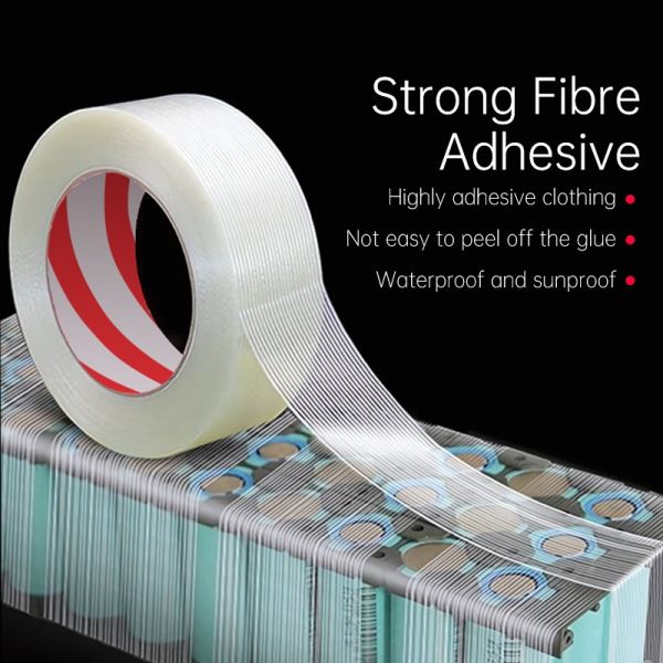 Heavy Duty Single Sided Fiberglass Filament Packing Tape Heat-Resistant Acrylic Adhesive Self Hot Melt Strong Filament Tape