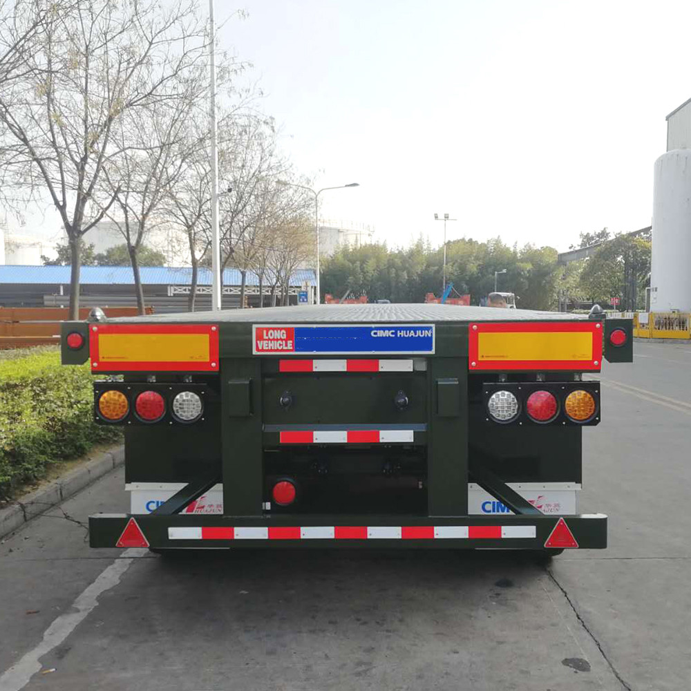 40ft Container Flatbed Semi Truck Trailers with Optional Tires and 12 Sets Twist Locks