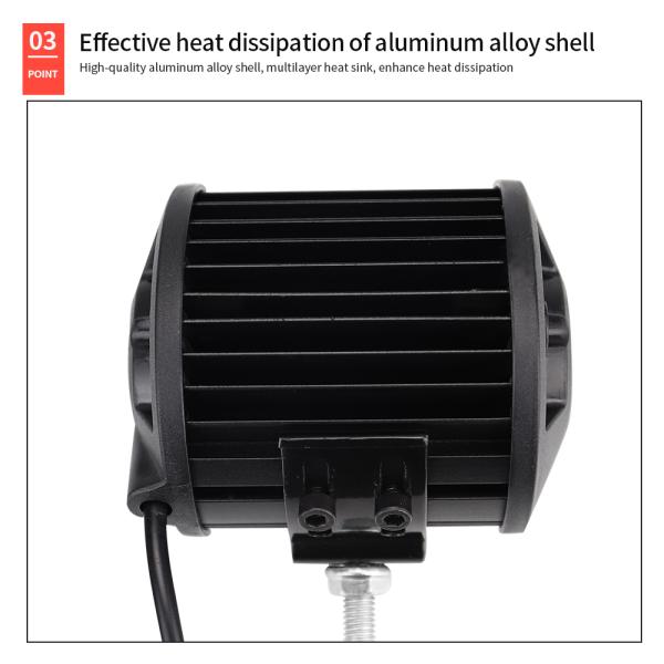 60W 20LED грузовик светодиодный светодиодный рабочий свет 6000K светодиодный световой столб 4 дюйма DC 12V-24V