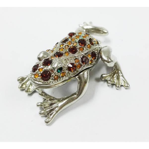 New Metal alloyed crystal Frog Jewelry trinket box Box for Jewerly gift set