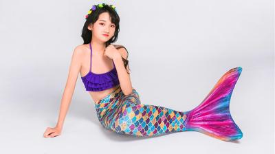 Breathable Childrens Mermaid Tails , Girls Mermaid Tail Swimsuit Princess Costumes