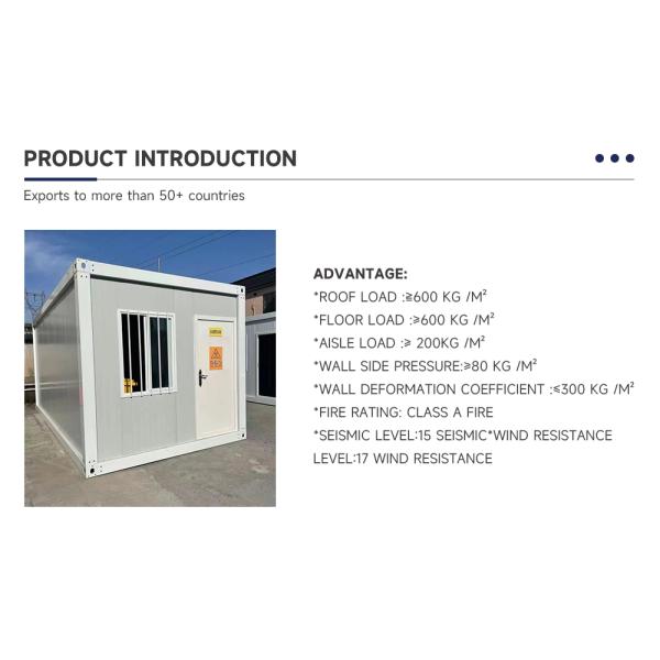Rectangle Fast Install Detachable Container Office with Steel Frame