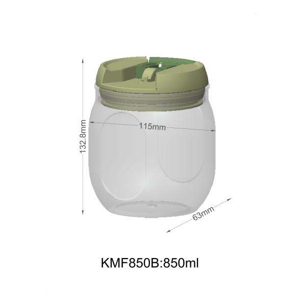 850ml ODM PP Food Grade Plastic Bottle Easy Lock 1200ml