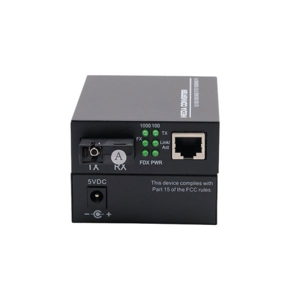 1000Mbps Gigabit Fiber Media Converter 1 Fiber SC 1 RJ45 Ethernet To Fiber 20KM