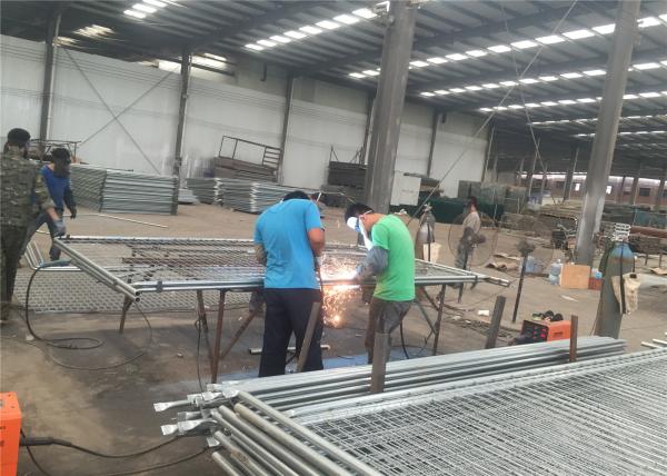 UK standard 38mm vertical tube and horizontal tube 25mm temp construction fence panels 2045mm*3450mm rental fence panels