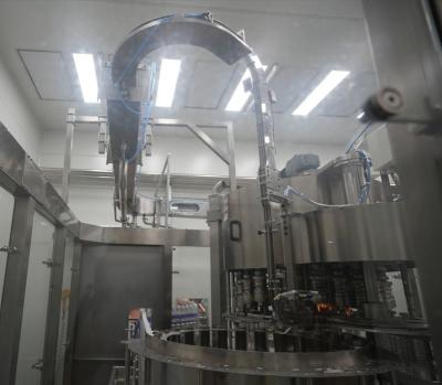 High-speed PLC-controlled Cap Washer For Bottling Line For 60,000 BPH Bottled Water Production Lines