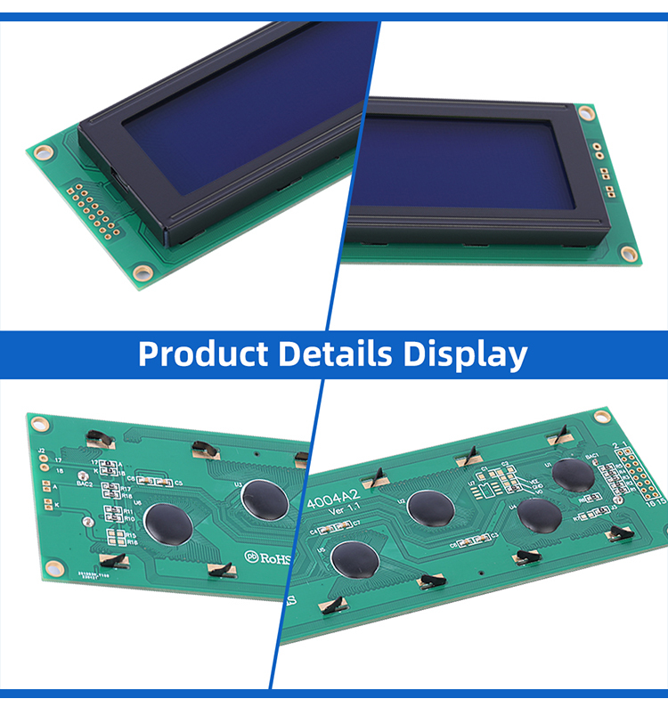 Blue Film White Letters 4004A2 ST7066U With LED Backlight Display Screen 4004 Character LCD Module Display 