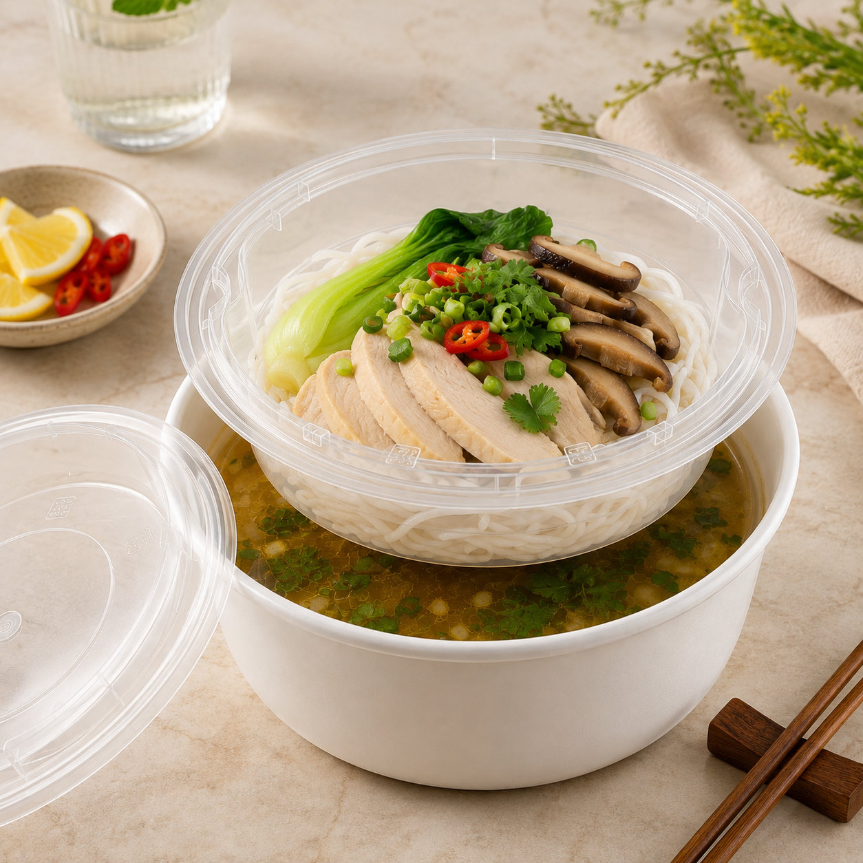175mm Clear PP Injection Molded Inner Tray for Toppings Meal Inserts