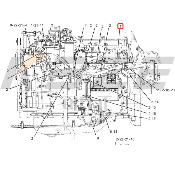 CATERPILLAR C11 C13 ENGINE 2453514 245-3514 EXCAVATOR WIRING HARNESS FOR 966H 972H