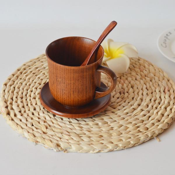 12X9cm Wooden Drinking Cups Jujube European Style Surprise Office Coffee Mug