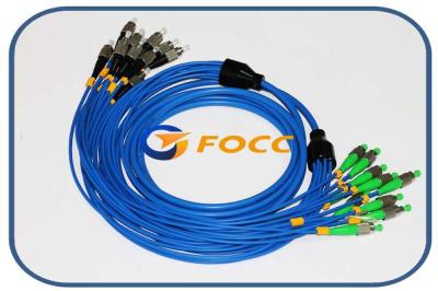 5.0mm Armored 8 Fibers FC Fiber Optic Patch Cable Singlemode Type Blue