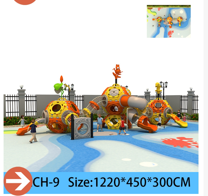 Space Capsule Theme Playground Equipment Custom web Climbers Swings  Plastic Slides for Parks  Kindergartens Safe & Child-Friendly​