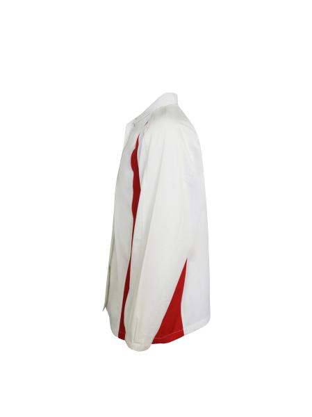 240G Red Contrast White Workwear Jacket 65 Polyester 35 Cotton Twill 2/1