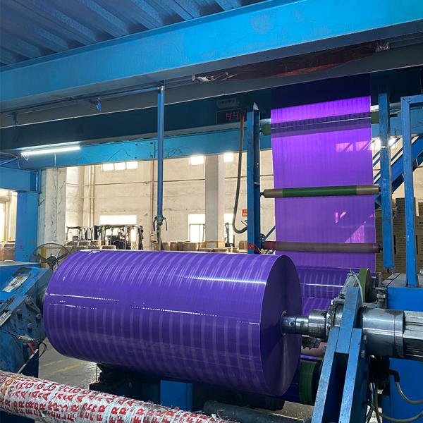 Com logotipo BOPP Purple Printed Jumbo Roll Manufacturer
