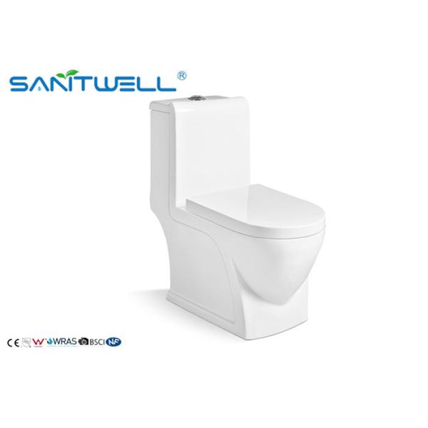 One Piece Pedestal Ceramic Toilet For WC Bathroom 720 * 365 * 785 Mm SWC3011