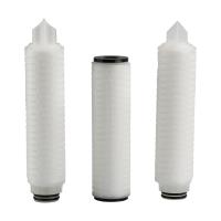0.45um PP Filtro plissado con tapa de extremo de polipropileno Tamaño del poro 0.1um-60um Temperatura máxima 82°C