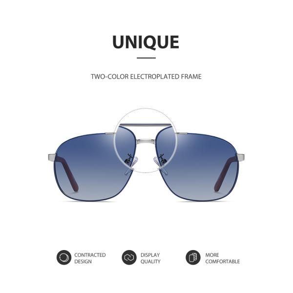 Custom metal polarized sunglasses 5.70 Inches , Men Women Universal Eyewear