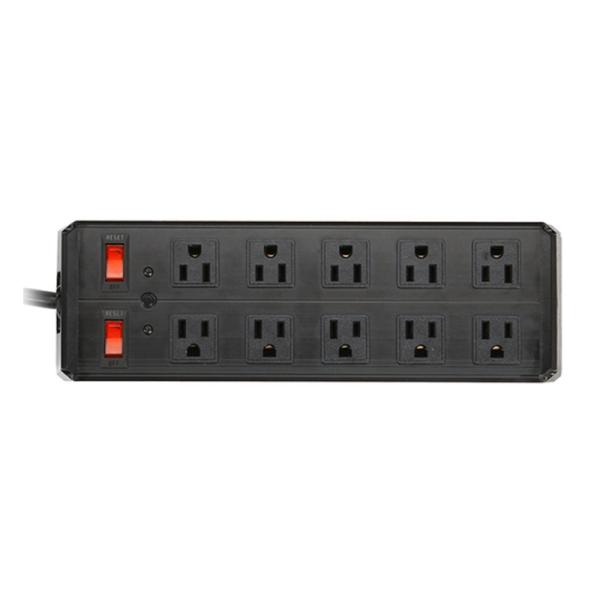 10 outlet Metal America Type Extension Socket With On/Off Switch, Surge