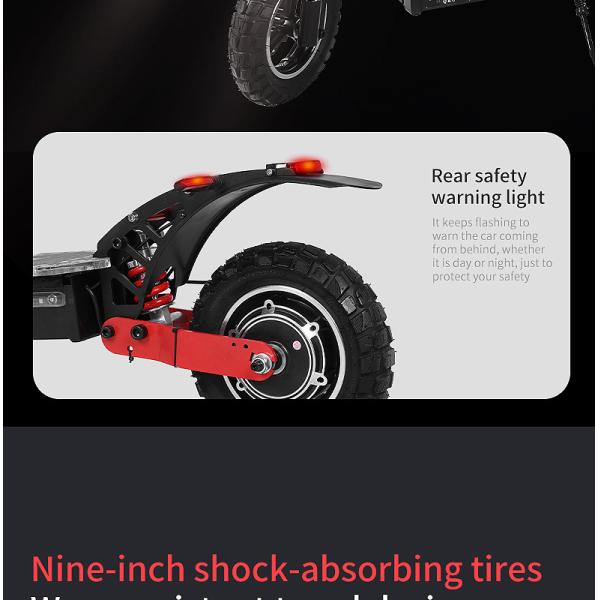 10/11 Inch 48V 60V 1000W 2000W High Power High Speed Cross-Country Electric Scooter
