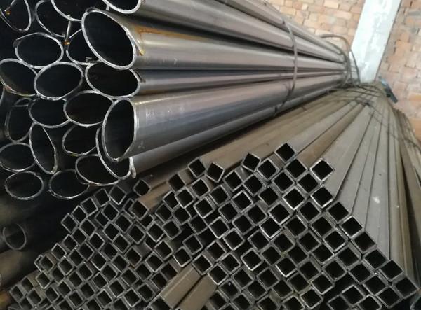 Zinc Plated Elliptical Steel Tubing , High Strength Weldable Oval Metal Tube
