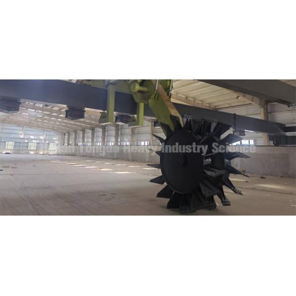 Straw Wheel Compost Turner Fermentation Compost Equipment 30m Width