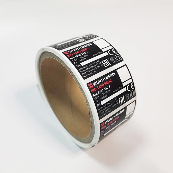 Etiquetas de empacotamento imprimíveis Matte Industrial Labels Stickers permanente da etiqueta de Bopp