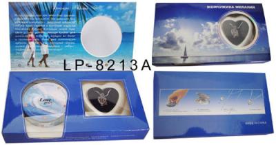 Russian Versions Color Box  Love Pearl Necklace Gift Box With Fashion Cage Pendant for Valentine's Day Gift