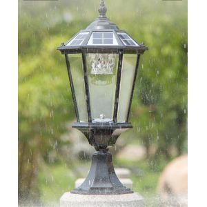 Premium LED Pillar Solar Lamp With Auto Control For Outdoor Illumination