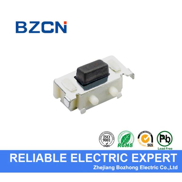 Mini White House Right Angle Tactile Switch Surface Mount With Black Button