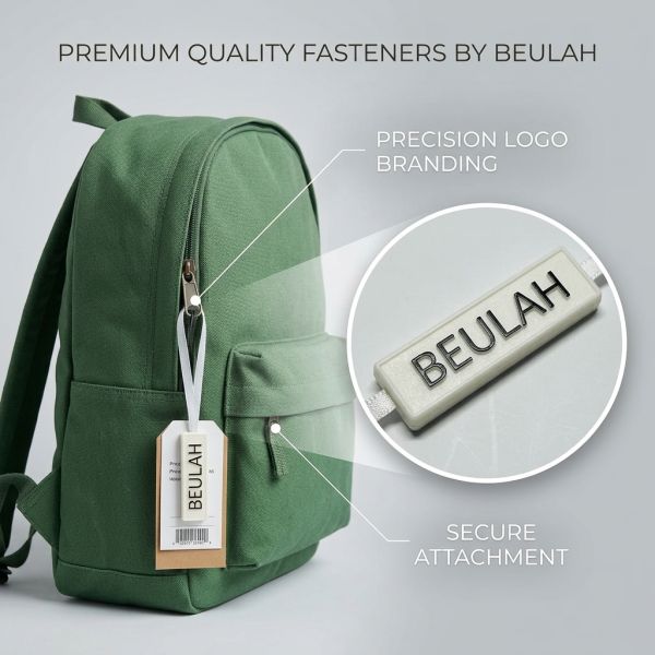 Embossed Logo Label Snap Lock Pin Loop Plastic Fastener Hang Tag With String
