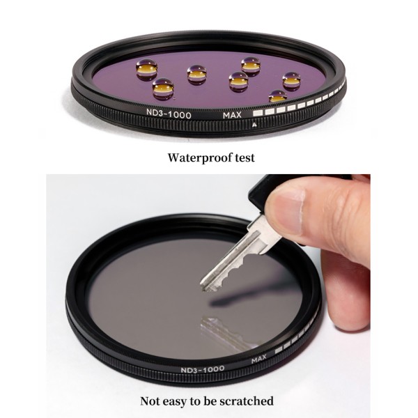 ND3-1000 Variable ND Filters 37mm - 82mm ND Filter For Landscape Photography