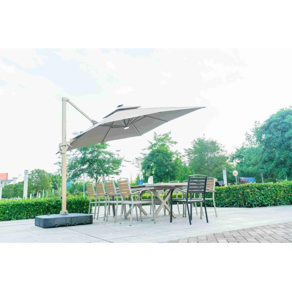 11 Pieces Outdoor Patio Furniture Plastic Wood Expandable Aluminum Garden Table And 8 Chairs
