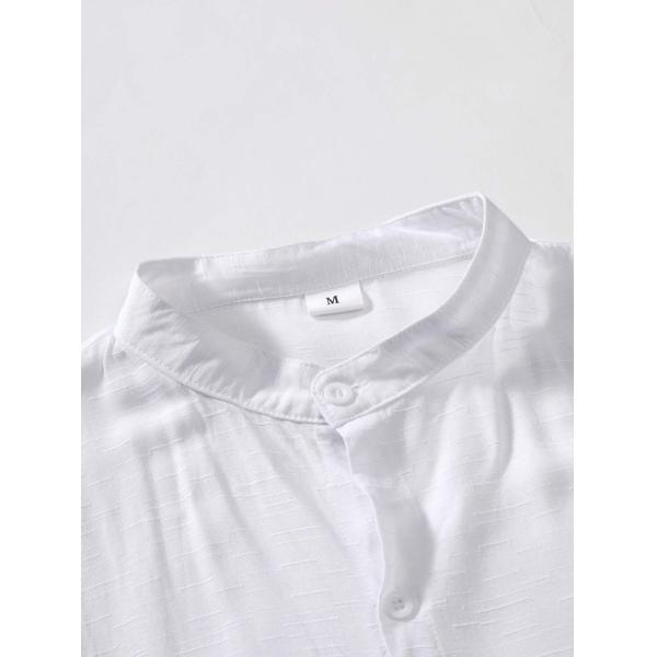 Короткорукавная рубашка мужская рубашка с V-Neck