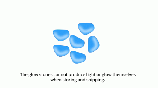 Non Radioactive Blue Green Resin Fluorescent Pebbles For Home Decoration