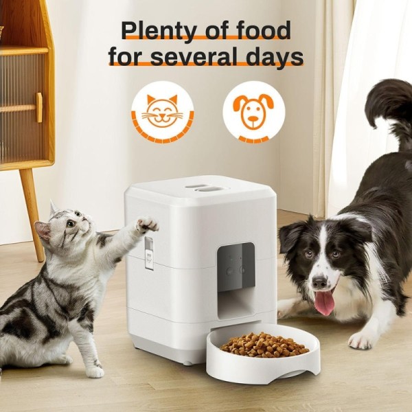 2L Automatic Pet Feeder Smart Dog  Cat Bowls Wifi Remote Lid Lock Anti Dropping Portable Cat Feeder