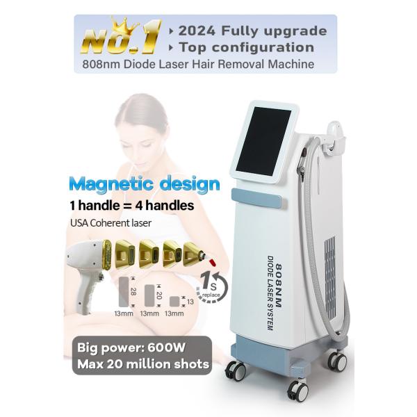 2000W Skin Rejuvenation Painless Hair Removal 808nm Diode Laser Machine