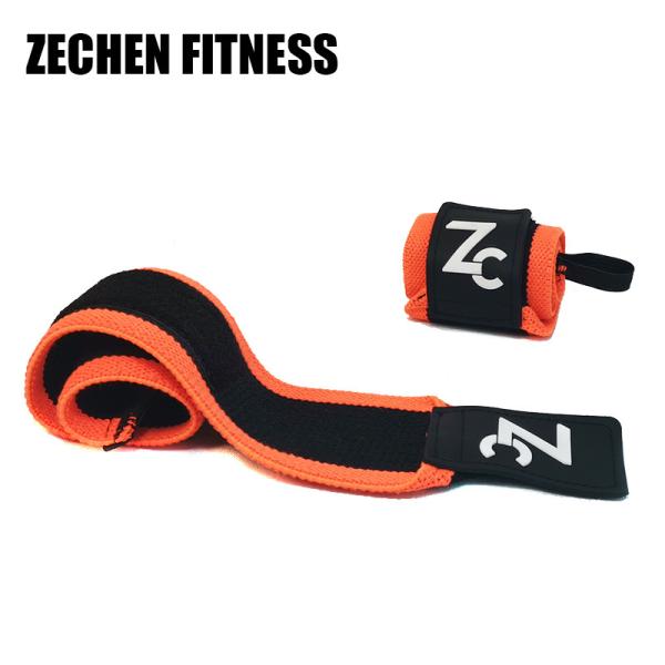 Cotton Black Elastic Wrist Straps 45cm Gym Wrist Support Wraps Weight Lifting Fitness