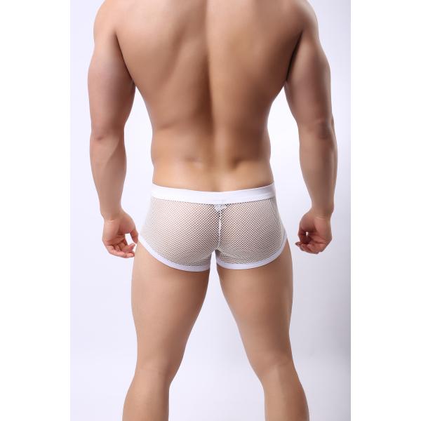 Mesh Hole Mens Boxer Briefs Sustainable Mens Ice Silk Breathable Underwear