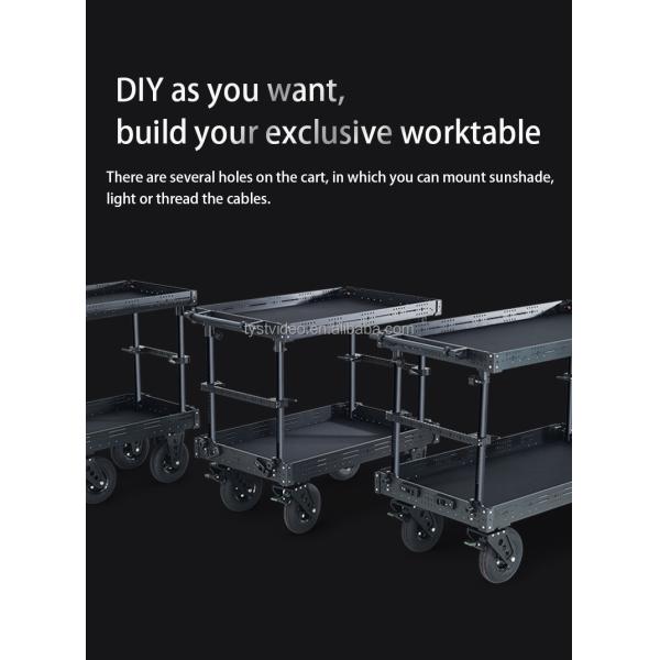 Equipment Storage Movie Shooting Studio Room Cart with Unfold Dimensions 120*60*92cm