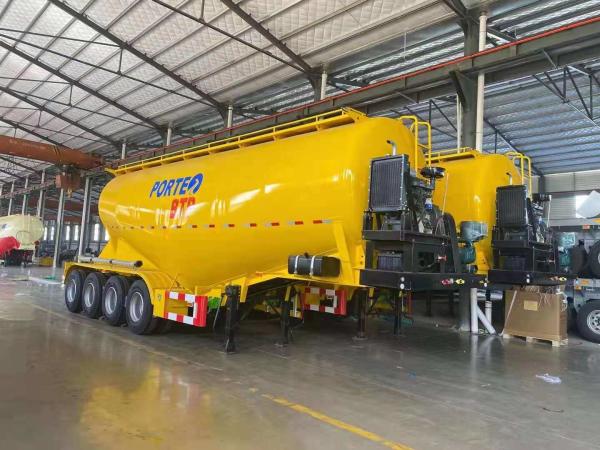3 Axles Van-type Dry Bulk Flour/Powder Material Tanker Semi Trailer for Van-type