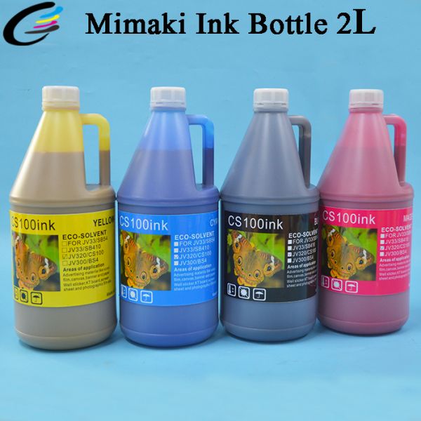 FCOLOR NEW 2 Liter Bottle Mimaki CS100 Eco Solvent Ink for SWJ320 Printer