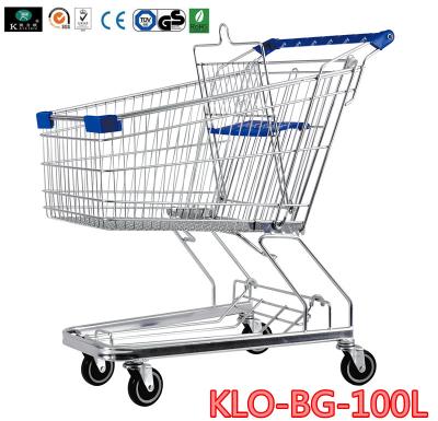 Heavy Duty Small Wire Supermarket Shopping Cart Trolley Wiht Coin Lock