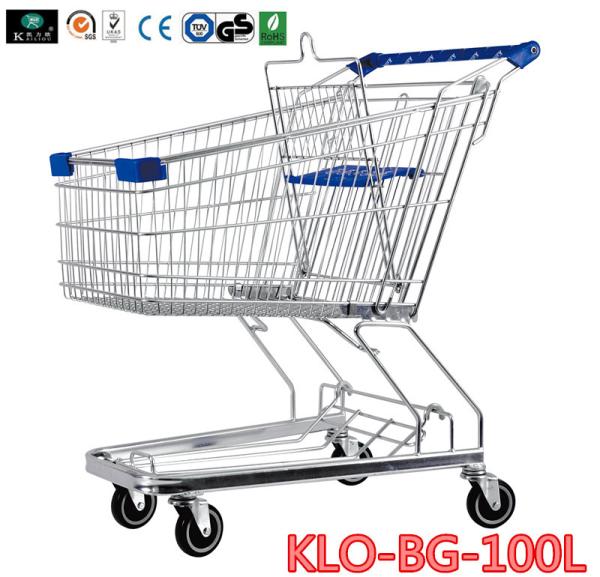 Heavy Duty Small Wire Supermarket Shopping Cart Trolley Wiht Coin Lock