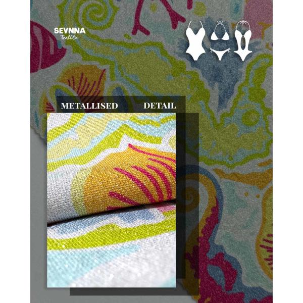 150gsm 70%Polyamide + 15%Metallised + 15%Spandex Stretch Leggings Fabric for Everyday Wear