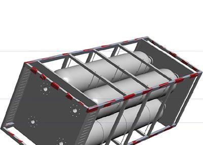 Stationary Gronud CNG Storage Vessels Pressure Large Caliber 914mm 715mm 519mm Size